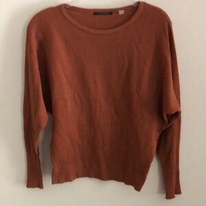 Tahari Brown Crewneck Sweater Knit Casual